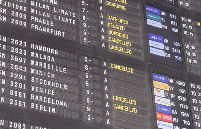 Welche Rechte haben Reisende, wenn der Flug verspätet ist oder ganz gestrichen wird? (Symbolbild)<span class='image-autor'>Foto: Ine Gillis/Belga/dpa</span>