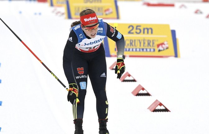 Wurde Dritte in Lillehammer: Skilangläuferin Katharina Hennig.<span class='image-autor'>Foto: Heikki Saukkomaa/Lehtikuva/dpa</span>