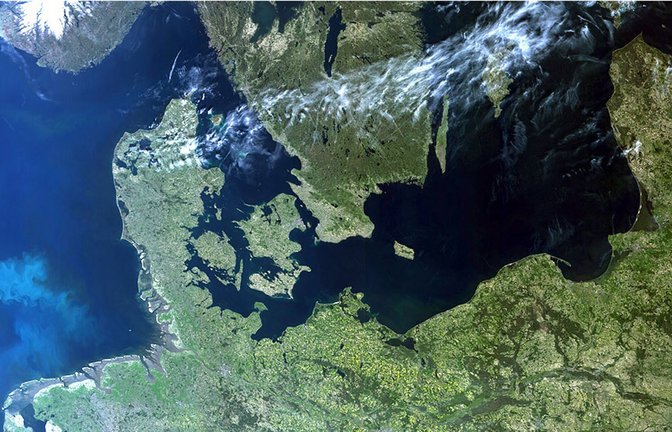 Der Ostsee könnte ein großer Wassereinbruch aus der Nordsee bevorstehen.<span class='image-autor'>Foto: © European Space Agency (ESA)/Copernicus Sentinel/ CC-by-sa 3.0 IGO</span>
