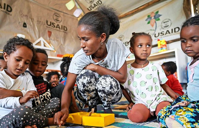 In Äthiopien – hier ein Flüchtlingscamp –  sind wegen des Krieges viele Menschen auf Hilfe angewiesen.  Foto: imago/
Joerg Boethling<span class='image-autor'>Foto: &nbsp;</span>