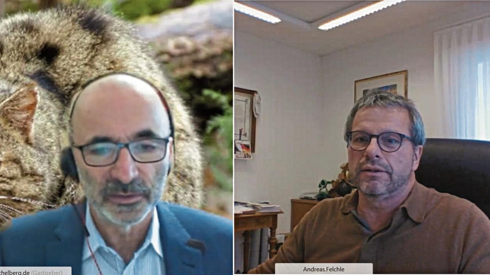Geschäftsführer Dietmar Gretter (links) und Naturparkvorsitzender Andreas Felchle informierten am Dienstag in digitaler Form über die Naturparks im Land.  Foto: Friedrich