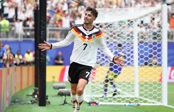 Deutschland - Curaçao, Vorrunde, Deutschlands Kai Havertz jubelt nach seinem Tor zum 7:1.<span class='image-autor'>Foto: picture alliance/dpa/XinHua | Li Ming</span>
