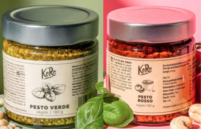 Diese beiden Pestos sind vom Rückruf betroffen.<span class='image-autor'>Foto: KoRo Handels GmbH</span>