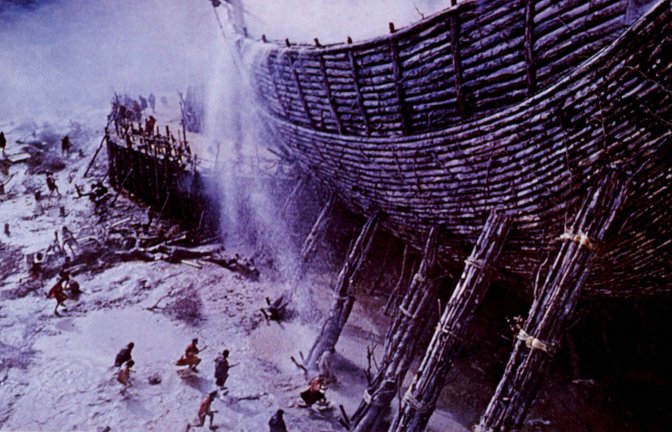 Die Flut beginnt: Szene aus dem US-Historienfilm „Die Bibel“ aus dem Jahr 1966.<span class='image-autor'>Foto: Imago/Everett Collection</span>