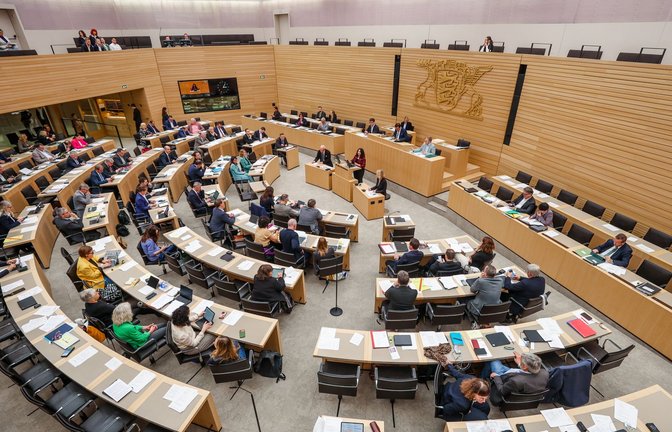 Im Landtag von Baden-Württemberg sitzen in der Mehrheit auch in Zukunft Männer.<span class='image-autor'>Foto: dpa/Christoph Schmidt</span>