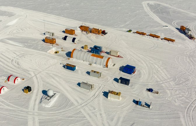 Luftaufnahme Forschungscamp „Little Dome C“ in der  Antarkti.<span class='image-autor'>Foto: Alfred-Wegener-Institut / PNRA/IPEV</span>