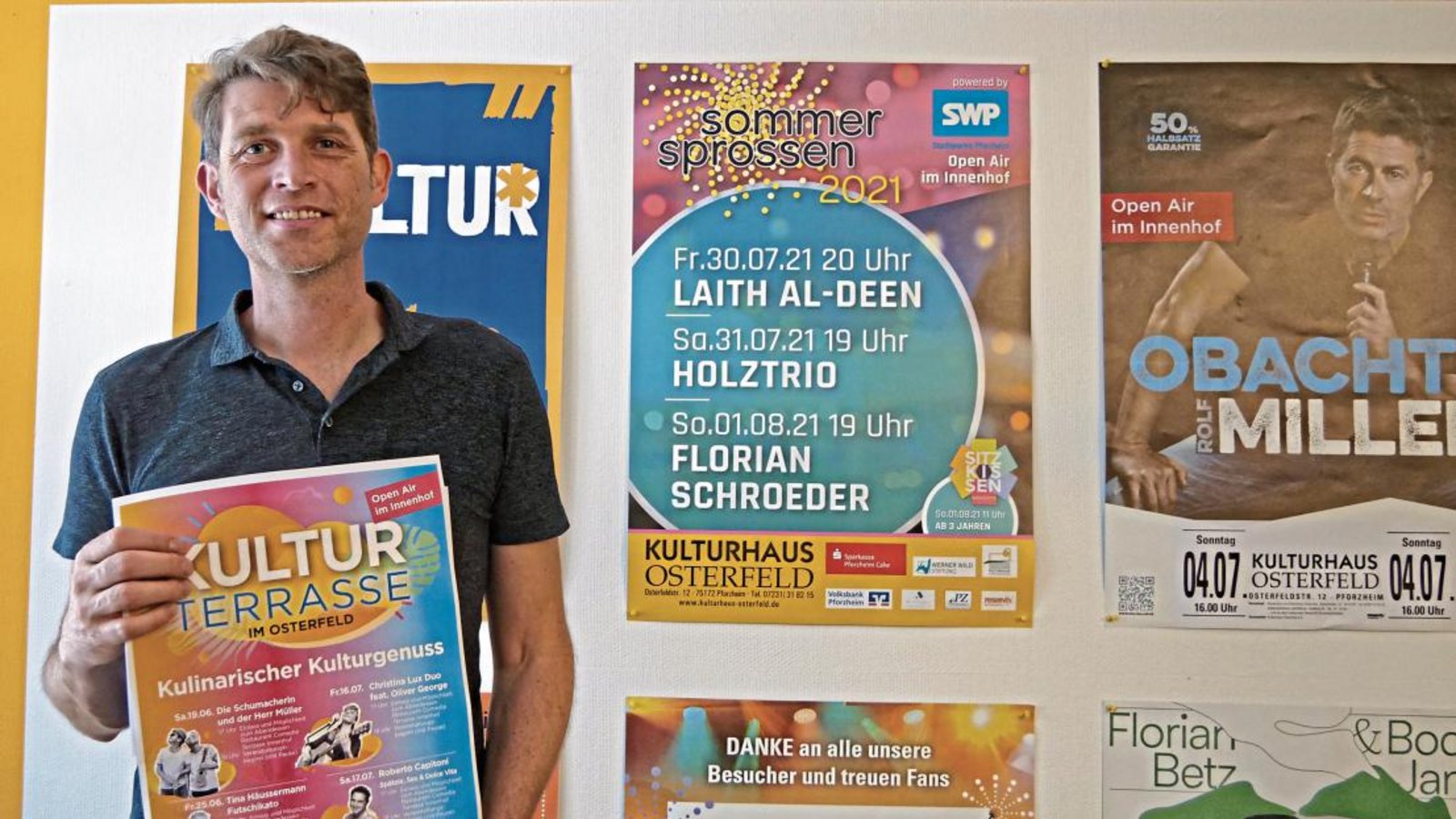 Mit einem Kribbeln im Bauch freut sich Kulturhausleiter Bart Dewijze über den Beginn des Sommerprogramms. Foto: Friedrich Mit einem Kribbeln im Bauch freut sich Kulturhausleiter Bart Dewijze über den Beginn des Sommerprogramms. Foto: Friedrich