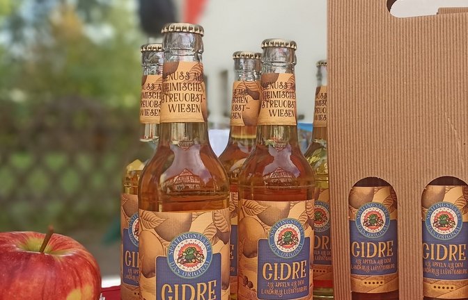 Cidre aus Äpfeln von heimischen Streuobstwiesen.  <span class='image-autor'>Foto: Landratsamt Ludwigsburg</span>