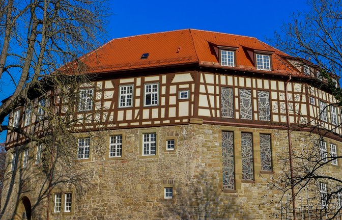 Das Wahrzeichen der Stadt Sachsenheim: das Wasserschloss.  Archivfoto: Bögel