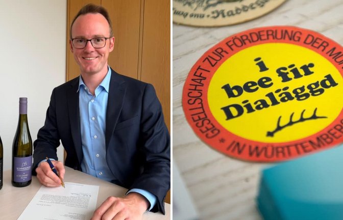 Die Anfrage seines Parteikollegen, in den „Förderverein Schwäbischer Dialekt e.V.“ einzutreten, lehnte Carsten Schneider mit einem Augenzwinkern und einer Spende zur Entschädigung ab.<span class='image-autor'>Johanna Voß/dpa/Sebastian Gollnow</span>