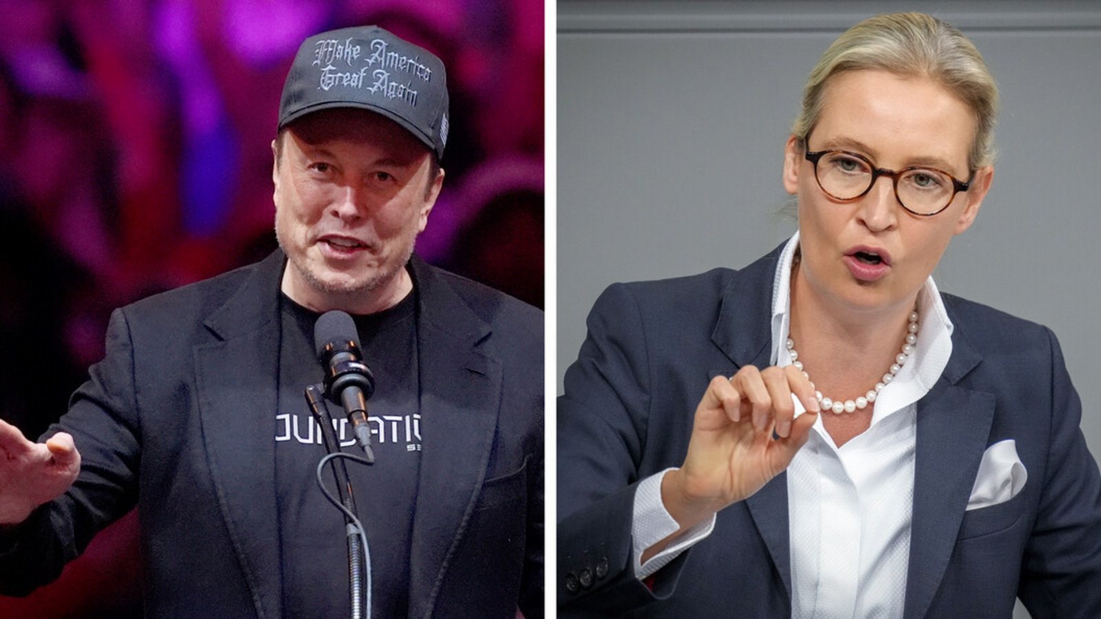 Sie sprachen mehr als eine Stunde: US-Milliardär Elon Musk und AfD-Chefin Alice Weidel.Foto: Evan Vucci/Kay Nietfeld/AP/dpa Sie sprachen mehr als eine Stunde: US-Milliardär Elon Musk und AfD-Chefin Alice Weidel.Foto: Evan Vucci/Kay Nietfeld/AP/dpa