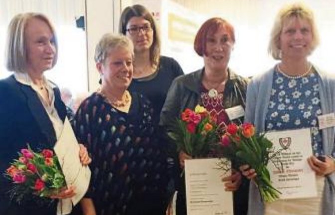 Ehrungen (von links): Angelika Raith, Präsidentin Bärbel Vorrink, Verena Hecht, Sigrid Christiansen und Monika Michalek. Foto: p