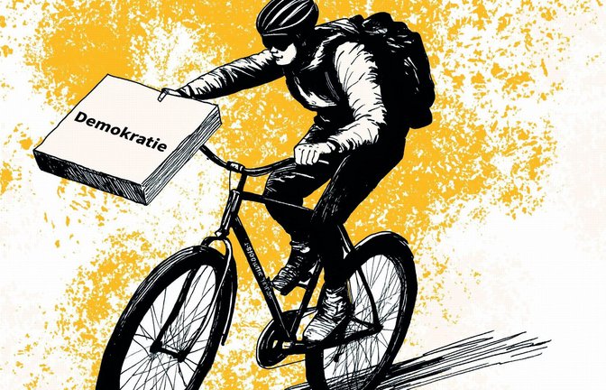 Mancher sieht die Politik nur noch als Lieferservice.<span class='image-autor'>Foto: KI/Midjourney/Maria Pichlmaier</span>