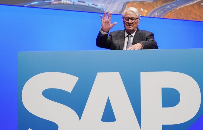 Am Mittwoch wird SAP-Gründer und Aufsichtsratschef Hasso Plattner bei SAP abtreten.<span class='image-autor'>Foto: dpa/Uwe Anspach</span>