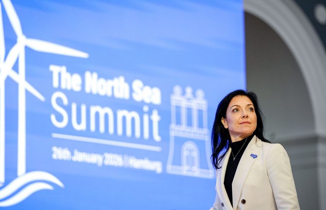Die deutsche Wirtschaftsministerin Katherina Reiche beim Nordsee-Gipfel in Hamburg: sie ist im Bundeskabinett zuständig für Energiefragen.<span class='image-autor'>Foto: Kay Nietfeld/dpa</span>