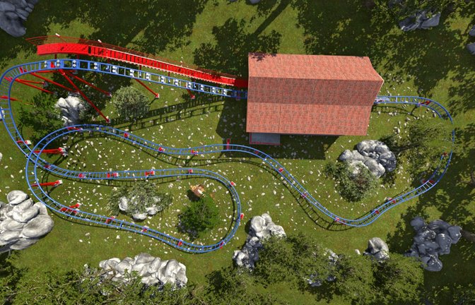 Die Strecke für den „Wichtelexpress“ in der Animation.<span class='image-autor'>Foto: Freizeitpark Traumland/pr</span>