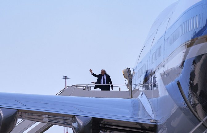 US-Präsident Donald Trump könnte eine Air Force One geschenkt bekommen.<span class='image-autor'>Foto: Evan Vucci/AP/dpa</span>
