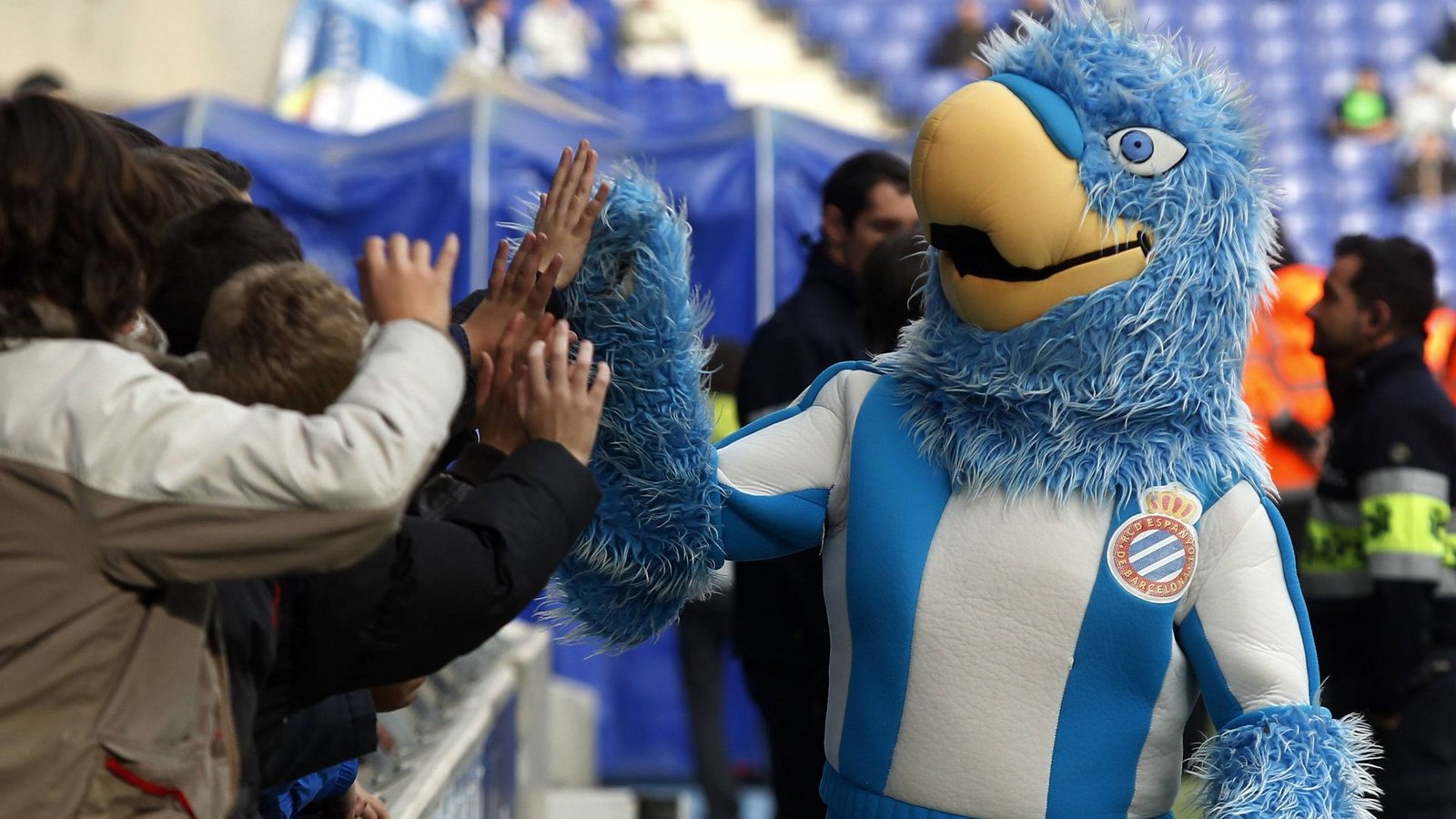 Die Fans des spanischen Erstligisten Espanyol Barcelona werden auch Pericos genannt. Das bedeutet so viel wie Wellensittiche und erklärt auch das Maskottchen des Klubs.Foto: imago/Marca Die Fans des spanischen Erstligisten Espanyol Barcelona werden auch Pericos genannt. Das bedeutet so viel wie Wellensittiche und erklärt auch das Maskottchen des Klubs.Foto: imago/Marca