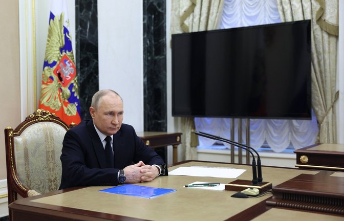 Putin  hat die Stationierung von Atomwaffen in Belarus angekündigt.<span class='image-autor'>Foto: dpa/Gavriil Grigorov</span>