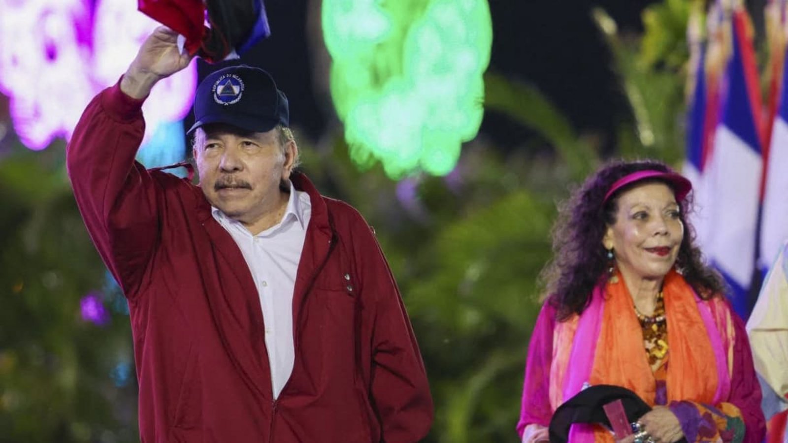 Daniel Ortega mit seiner Frau, der Vizepräsidentin Rosario MurilloCESAR PEREZ/afp Daniel Ortega mit seiner Frau, der Vizepräsidentin Rosario MurilloCESAR PEREZ/afp