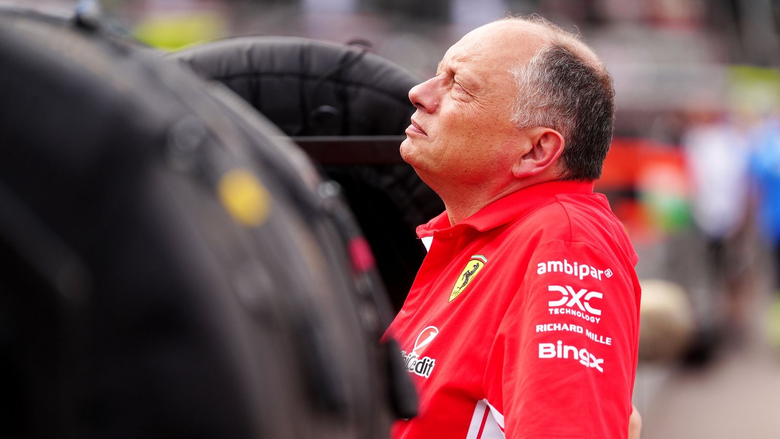 Ferrari-Teamchef Frédéric Vasseur muss in einer Klinik behandelt werden.Foto: David Davies/PA Wire/dpa Ferrari-Teamchef Frédéric Vasseur muss in einer Klinik behandelt werden.Foto: David Davies/PA Wire/dpa