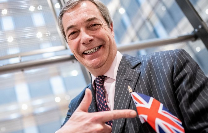 Der Rechtspopulist Nigel Farage ist Chef der Partei UK Reform.<span class='image-autor'>Foto: dpa/Michael Kappeler</span>
