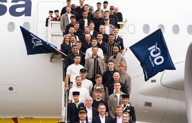 Das DFB-Team am heutigen Dienstag (2. Juni 2026) auf dem Weg in die USA.<span class='image-autor'>Foto: IMAGO / Kirchner-Media</span>