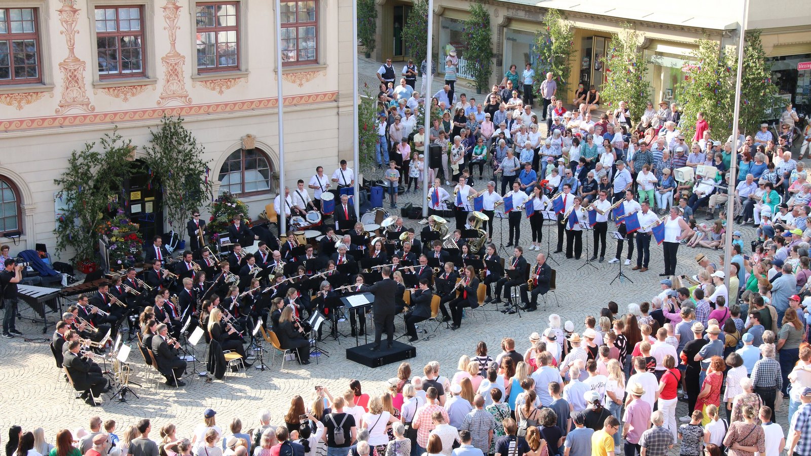 Platzkonzert zum Vaihinger Maientag auf dem Marktplatz. Foto: Bögel