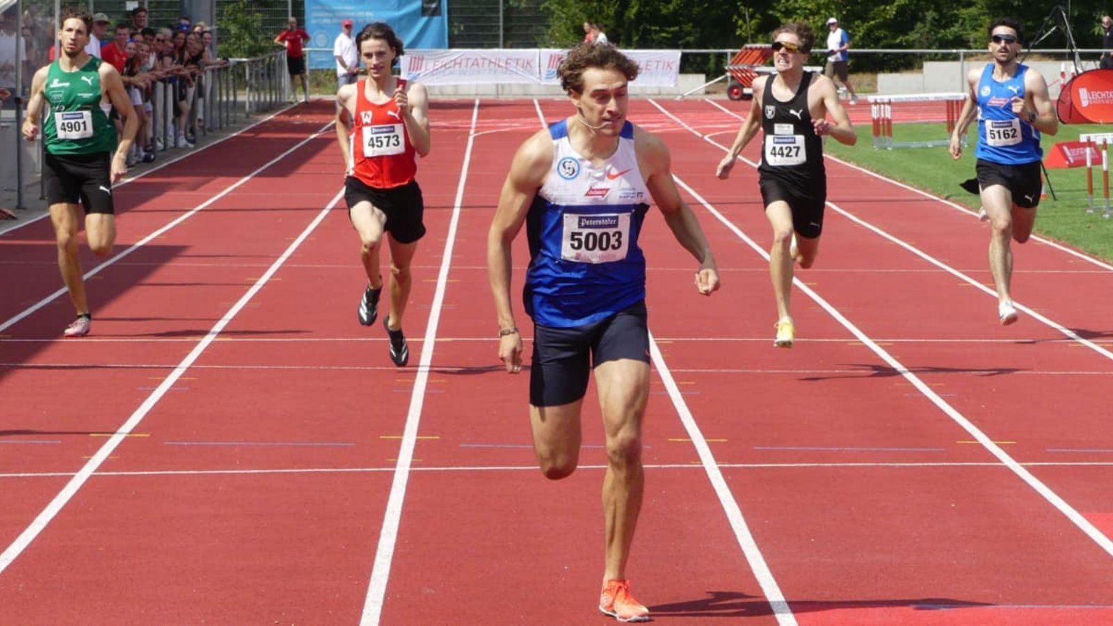 Nicht zu schlagen: Alexander Stepanov rannte dem restlichen Feld über 400 Meter deutlich davon.Holger Schmidt