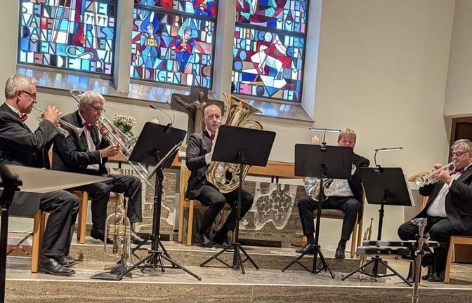 Zwischen Klassik und Bigband-Sound: das Strohgäu-Brass Quintett.  <span class='image-autor'>Foto: p</span>