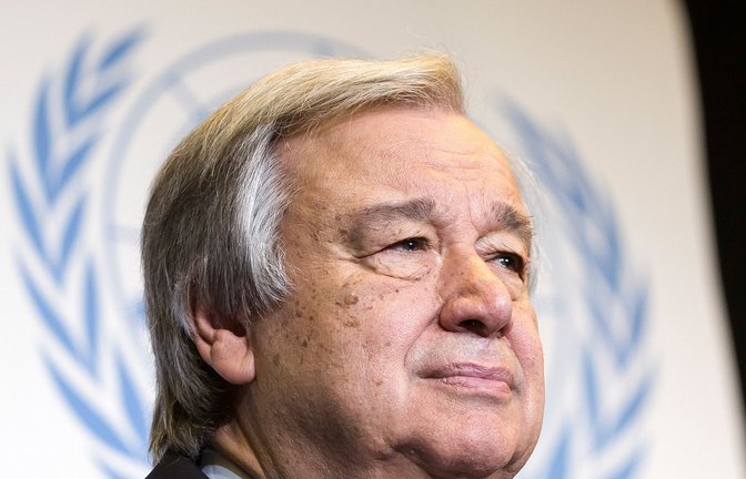 UN Generalsekretär Guterres steht hinter den Plänen.<span class='image-autor'>Foto: dpa/Cyril Zingaro</span>
