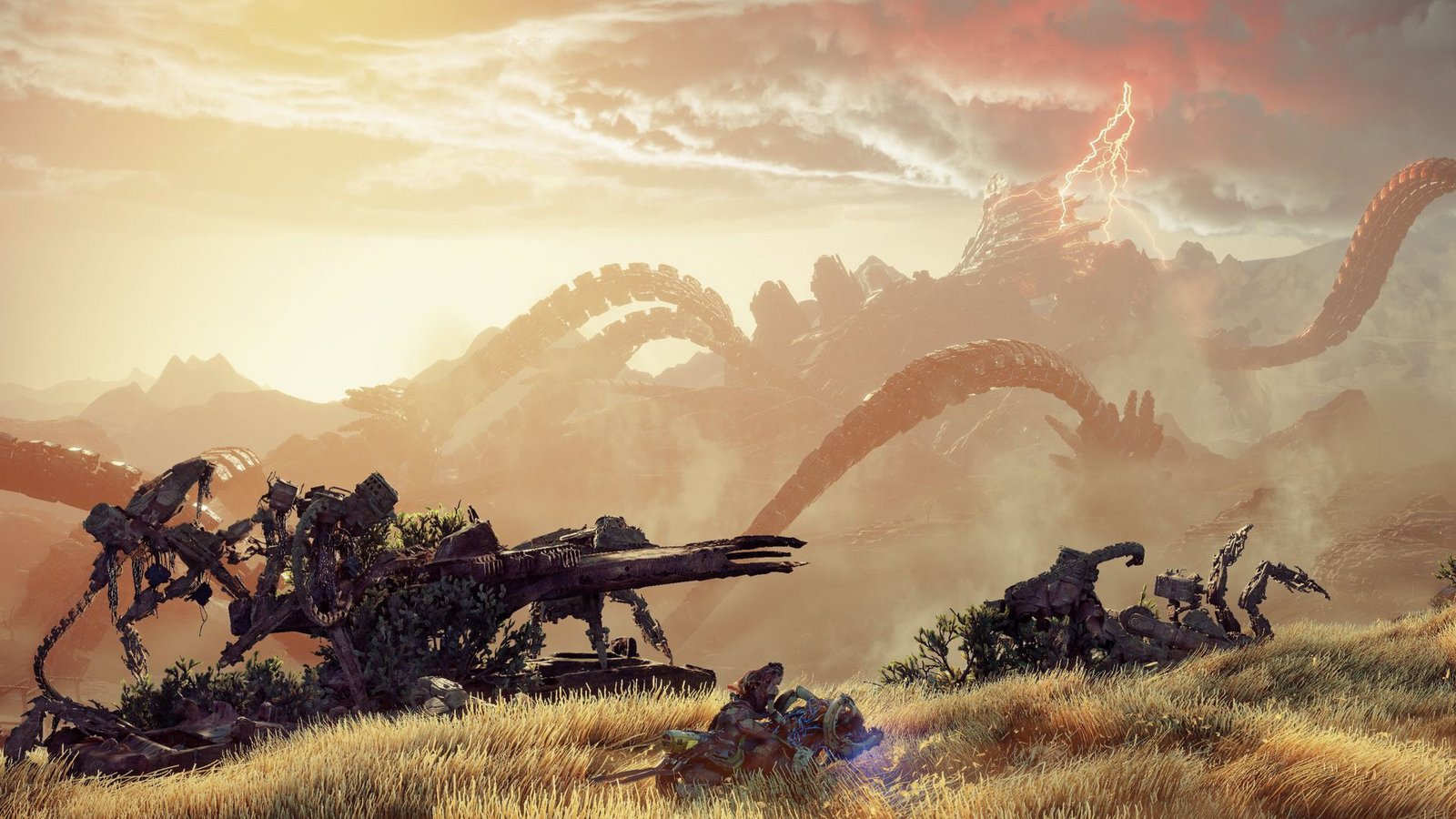 Stimmungsvolle Szenerien mit apokalyptischem Touch bleiben ein wesentliches Element des Horizon-Universums.Foto: Guerilla Games Stimmungsvolle Szenerien mit apokalyptischem Touch bleiben ein wesentliches Element des Horizon-Universums.Foto: Guerilla Games