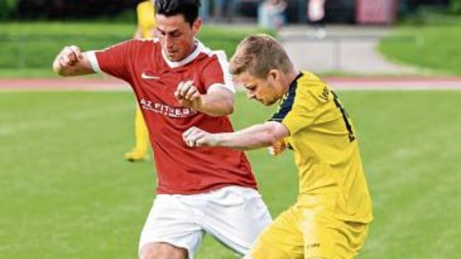 Mathias Falch stoppt Gino Russo von Croatia Bietigheim (links). Foto: Wolf Mathias Falch stoppt Gino Russo von Croatia Bietigheim (links). Foto: Wolf