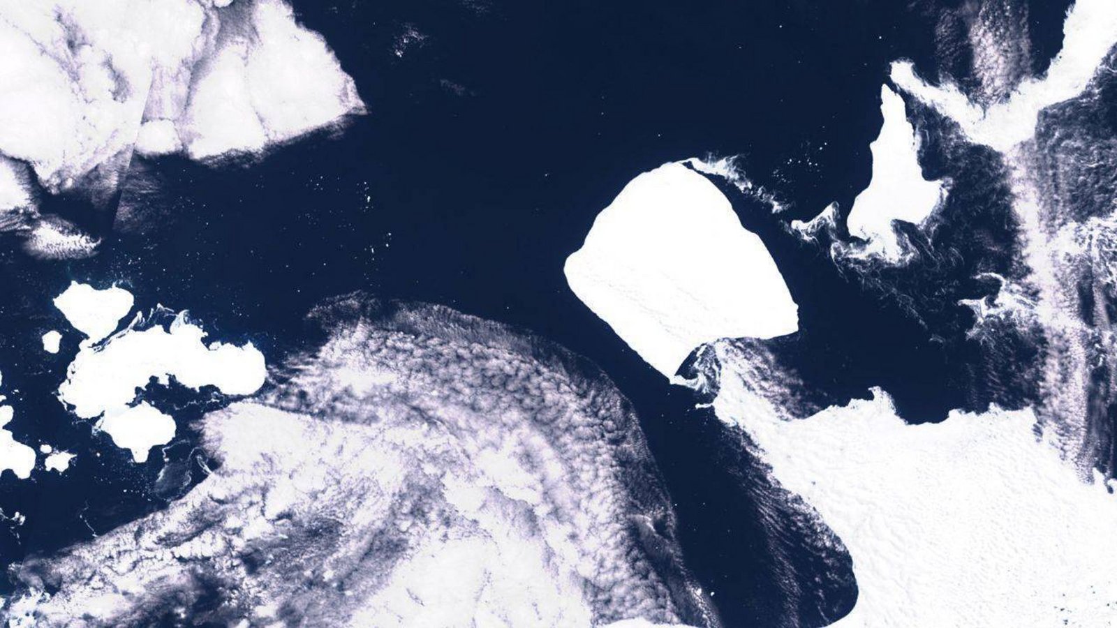 Satellitenaufnahme vom größten Eisberg des Planeten am 15. November 2023: Noch vor wenigen Monaten war A23a in der Antarktis so groß wie die Insel Mallorca.Foto: Imago/ZUMA Press Wire Satellitenaufnahme vom größten Eisberg des Planeten am 15. November 2023: Noch vor wenigen Monaten war A23a in der Antarktis so groß wie die Insel Mallorca.Foto: Imago/ZUMA Press Wire