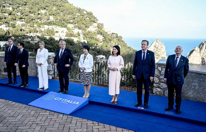 Mit Spannung wird erwartet, was in der Abschlusserklärung der G7 zu den Kriegen in der Ukraine und Nahost gesagt wird.<span class='image-autor'>Foto: Britta Pedersen/dpa</span>