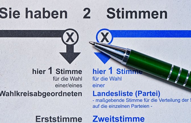 Jeder Wahlberechtigte hat zwei Stimmen – daran hat sich auch bei der Bundestagswahl in diesem Jahr nichts geändert.<span class='image-autor'>Foto: dpa/dpa-Zentralbild/Patrick Pleul</span>