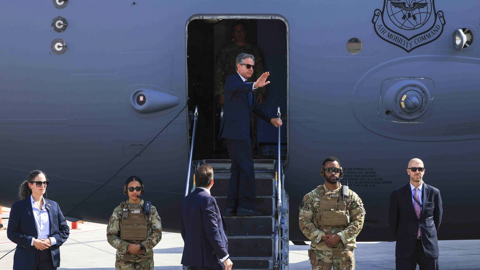 Außer Spesen, wenig gewesen: US-Außenminister Blinken bei seiner jüngsten Nahost-Reise.Foto: dpa/Kevin Mohatt Außer Spesen, wenig gewesen: US-Außenminister Blinken bei seiner jüngsten Nahost-Reise.Foto: dpa/Kevin Mohatt