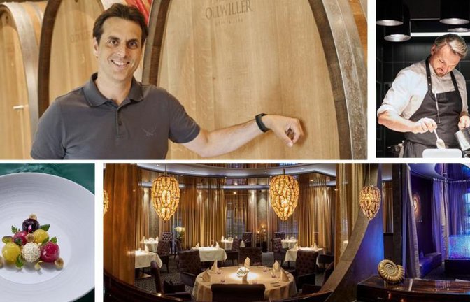 Thomas Mack (oben links) eröffnet Ende Mai im Elsass ein neues Restaurant. Im Europa-Park hat er mit dem Koch Peter Hagen-Wiest (oben rechts) und dem Ammolite das weltweit erste Sternerestaurant in einem Freizeitpark etabliert.<span class='image-autor'>Foto: Europa-Park</span>