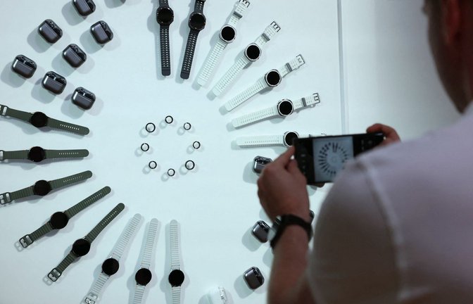 Samsung präsentierte in Paris neue Smartwatches, Smartphones, Kopfhörer sowie den Galaxy Ring.<span class='image-autor'>Foto: AFP/EMMANUEL DUNAND</span>