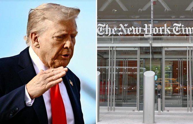 US-Präsident Donald Trump verklagt die angesehene Tageszeitung. (Archivbilder)<span class='image-autor'>Foto: AFP/MANDEL NGAN</span>