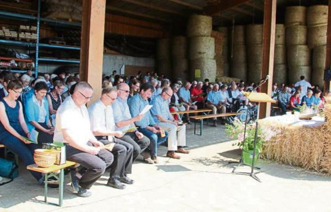 Rund 150 Besucher kamen zum Erntebittgottesdienst in Oberriexingen.  F oto: Gergen