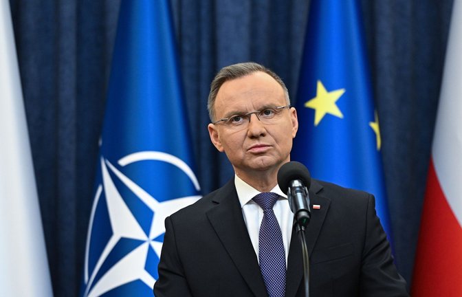 Polens Präsident Andrzej Duda will die verhafteten PiS-Abgeordneten erneut begnadigen.<span class='image-autor'>Foto: dpa/Radek Pietruszka</span>