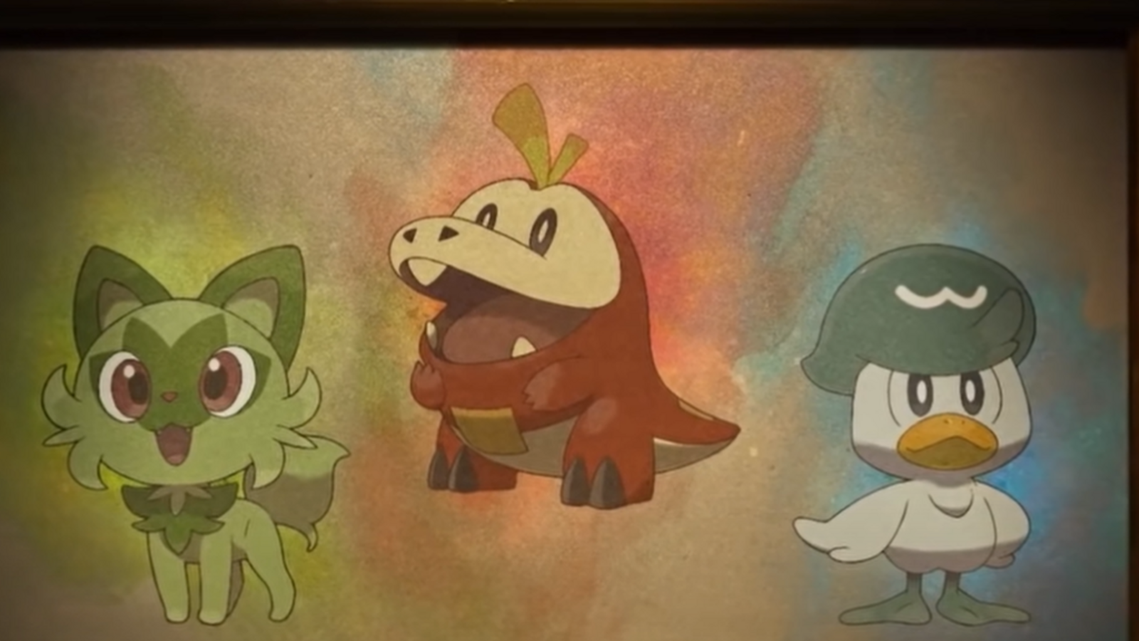 Die neuen Pokémon-Starter: Felori, Krokel und Kwaks (von links nach rechts)Foto: Game Freak / The Pokémon Company Die neuen Pokémon-Starter: Felori, Krokel und Kwaks (von links nach rechts)Foto: Game Freak / The Pokémon Company