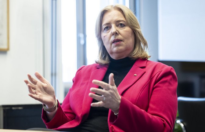 Bärbel Bas beim Interview in ihrem Reichstagsbüro<span class='image-autor'>Foto: /Marco Urban</span>
