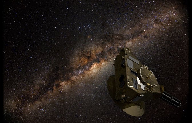 Die Nasa-Raumsonde „New Horizons“ hat vom bisher fernsten Standort im Sonnensystem aus gemessen, wie dunkel das Weltall ist.<span class='image-autor'>Foto: © Nasa/JHUAPL/SwRI/Serge Brunier (ESO)/Marc Postman (STScI)/Dan Durda</span>