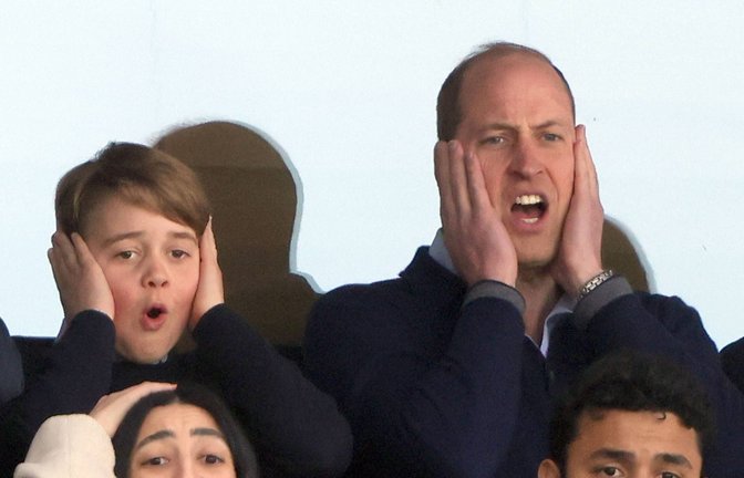 Prinz George und Prinz William bei Aston Villa im Stadion.<span class='image-autor'>Foto: IMAGO/Paul Marriott/IMAGO/Paul Marriott</span>