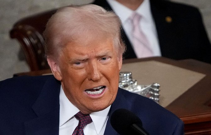 Donald Trump hat am Abend (Ortszeit) im Kongress gesprochen.<span class='image-autor'>Foto: Getty Images via AFP/ANDREW HARNIK</span>
