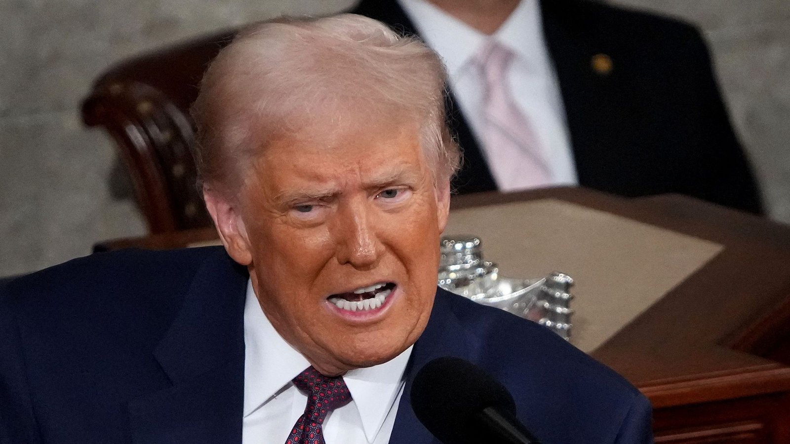 Donald Trump hat am Abend (Ortszeit) im Kongress gesprochen.Foto: Getty Images via AFP/ANDREW HARNIK Donald Trump hat am Abend (Ortszeit) im Kongress gesprochen.Foto: Getty Images via AFP/ANDREW HARNIK