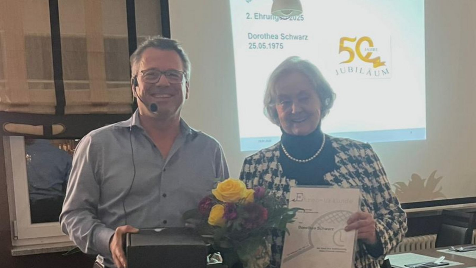 Tennis Club Mitgliederversammlung Uwe Faeseler Dorothea Schwarz Foto: p