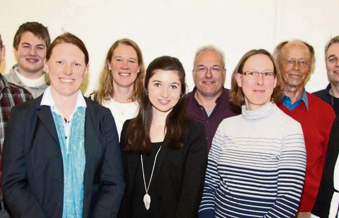 Das neu gewählte Vorstandsteam – von links: Volker Deuschel (Bereichsleiter Musik), Marvin Essich (Jugend), Ulrike Frauendorf (Vorsitzende), Monja Essich (Finanzen), Stefanie Hüeber (Kommunikation), Hubert Essich (Wirtschaft), Sonja Stahl (Finanzen), Max Fechter und Thomas Wandel (Beigeordnete) und Susanne Schray (zweite Vorsitzende).  Foto: Gergen